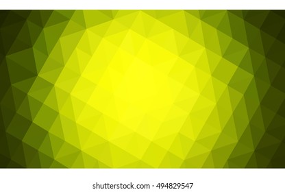 Multicolor green, yellow, orange polygonal illustration, which consist of triangles. Geometric background in Origami style with gradient. Triangular design for your business.