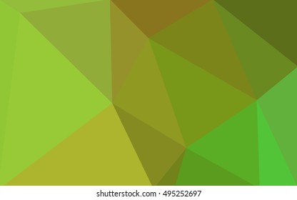 Multicolor green, yellow, orange polygonal illustration, which consist of triangles. Geometric background in Origami style with gradient. Triangular design for your business.