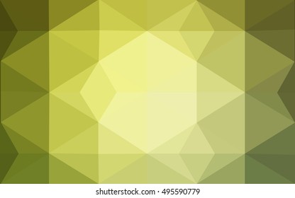 Multicolor green, yellow, orange polygonal illustration, which consist of triangles. Geometric background in Origami style with gradient. Triangular design for your business.