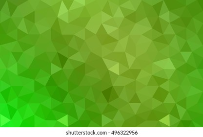 Multicolor green, yellow, orange polygonal illustration, which consist of triangles. Geometric background in Origami style with gradient. Triangular design for your business.