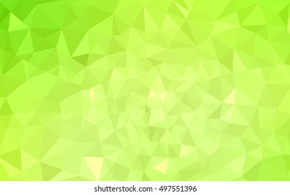 Multicolor green, yellow, orange polygonal illustration, which consist of triangles. Geometric background in Origami style with gradient. Triangular design for your business.