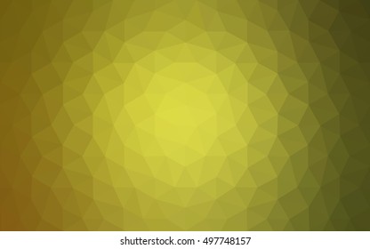 Multicolor green, yellow, orange polygonal illustration, which consist of triangles. Geometric background in Origami style with gradient. Triangular design for your business.