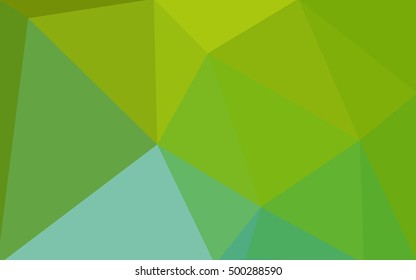Multicolor green, yellow, orange polygonal illustration, which consist of triangles. Geometric background in Origami style with gradient. Triangular design for your business.