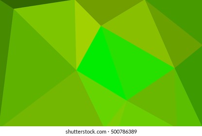 Multicolor green, yellow, orange polygonal illustration, which consist of triangles. Geometric background in Origami style with gradient. Triangular design for your business.