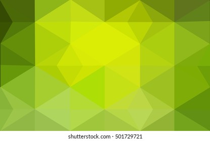 Multicolor green, yellow, orange polygonal illustration, which consist of triangles. Geometric background in Origami style with gradient. Triangular design for your business.