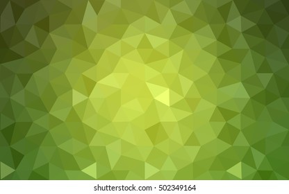 Multicolor green, yellow, orange polygonal illustration, which consist of triangles. Geometric background in Origami style with gradient. Triangular design for your business.