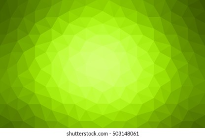 Multicolor green, yellow, orange polygonal illustration, which consist of triangles. Geometric background in Origami style with gradient. Triangular design for your business.