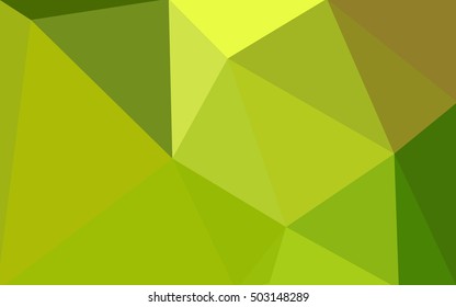 Multicolor green, yellow, orange polygonal illustration, which consist of triangles. Geometric background in Origami style with gradient. Triangular design for your business.