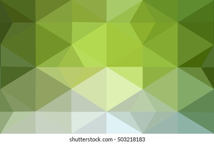Multicolor green, yellow, orange polygonal illustration, which consist of triangles. Geometric background in Origami style with gradient. Triangular design for your business.
