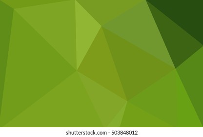 Multicolor green, yellow, orange polygonal illustration, which consist of triangles. Geometric background in Origami style with gradient. Triangular design for your business.