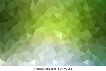 Multicolor green, yellow, orange polygonal illustration, which consist of triangles. Geometric background in Origami style with gradient. Triangular design for your business.
