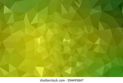 Multicolor green, yellow, orange polygonal illustration, which consist of triangles. Geometric background in Origami style with gradient. Triangular design for your business.