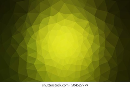 Multicolor green, yellow, orange polygonal illustration, which consist of triangles. Geometric background in Origami style with gradient. Triangular design for your business.