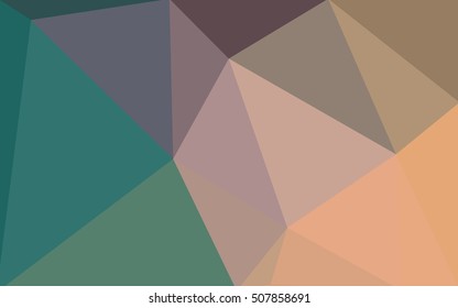 Multicolor green, yellow, orange polygonal illustration, which consist of triangles. Geometric background in Origami style with gradient. Triangular design for your business.