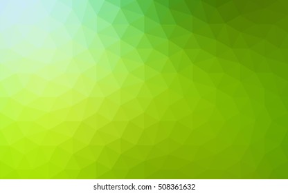 Multicolor green, yellow, orange polygonal illustration, which consist of triangles. Geometric background in Origami style with gradient. Triangular design for your business.