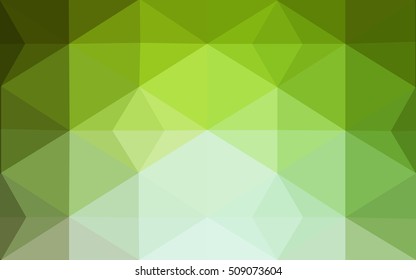 Multicolor green, yellow, orange polygonal illustration, which consist of triangles. Geometric background in Origami style with gradient. Triangular design for your business.