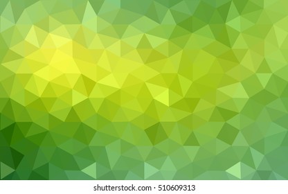 Multicolor green, yellow, orange polygonal illustration, which consist of triangles. Geometric background in Origami style with gradient. Triangular design for your business.