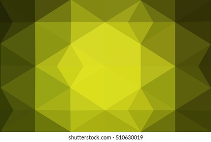 Multicolor green, yellow, orange polygonal illustration, which consist of triangles. Geometric background in Origami style with gradient. Triangular design for your business.