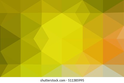 Multicolor green, yellow, orange polygonal illustration, which consist of triangles. Geometric background in Origami style with gradient. Triangular design for your business.