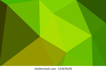 Multicolor green, yellow, orange polygonal illustration, which consist of triangles. Geometric background in Origami style with gradient. Triangular design for your business.