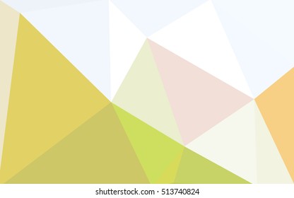 Multicolor green, yellow, orange polygonal illustration, which consist of triangles. Geometric background in Origami style with gradient. Triangular design for your business.
