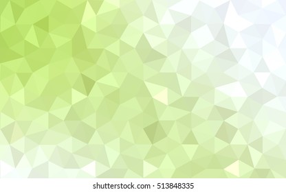 Multicolor green, yellow, orange polygonal illustration, which consist of triangles. Geometric background in Origami style with gradient. Triangular design for your business.