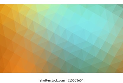 Multicolor green, yellow, orange polygonal illustration, which consist of triangles. Geometric background in Origami style with gradient. Triangular design for your business.