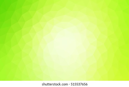 Multicolor green, yellow, orange polygonal illustration, which consist of triangles. Geometric background in Origami style with gradient. Triangular design for your business.
