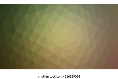 Multicolor green, yellow, orange polygonal illustration, which consist of triangles. Geometric background in Origami style with gradient. Triangular design for your business.