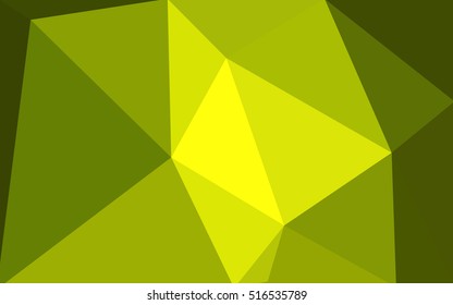 Multicolor green, yellow, orange polygonal illustration, which consist of triangles. Geometric background in Origami style with gradient. Triangular design for your business.