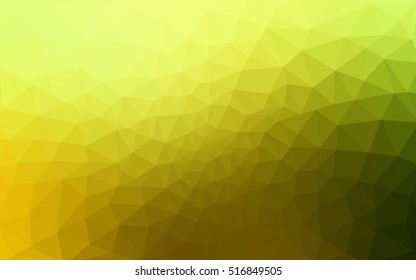 Multicolor green, yellow, orange polygonal illustration, which consist of triangles. Geometric background in Origami style with gradient. Triangular design for your business.