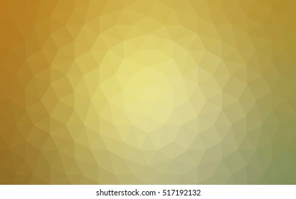 Multicolor green, yellow, orange polygonal illustration, which consist of triangles. Geometric background in Origami style with gradient. Triangular design for your business.