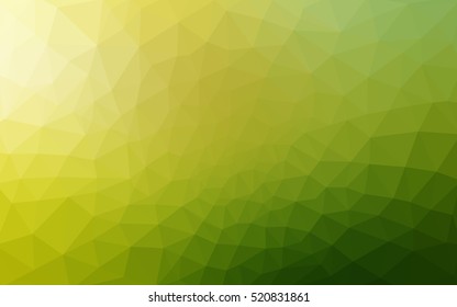 Multicolor green, yellow, orange polygonal illustration, which consist of triangles. Geometric background in Origami style with gradient. Triangular design for your business.