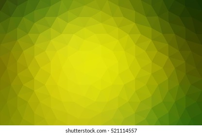 Multicolor green, yellow, orange polygonal illustration, which consist of triangles. Geometric background in Origami style with gradient. Triangular design for your business.
