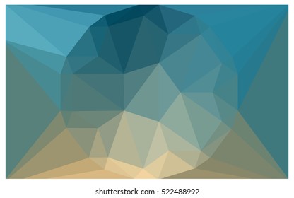Multicolor green, yellow, orange polygonal illustration, which consist of triangles. Geometric background in Origami style with gradient. Triangular design for your business.