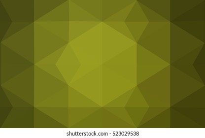 Multicolor green, yellow, orange polygonal illustration, which consist of triangles. Geometric background in Origami style with gradient. Triangular design for your business.
