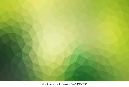 Multicolor green, yellow, orange polygonal illustration, which consist of triangles. Geometric background in Origami style with gradient. Triangular design for your business.