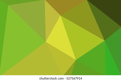 Multicolor green, yellow, orange polygonal illustration, which consist of triangles. Geometric background in Origami style with gradient. Triangular design for your business.