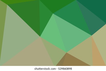 Multicolor green, yellow, orange polygonal illustration, which consist of triangles. Geometric background in Origami style with gradient. Triangular design for your business.