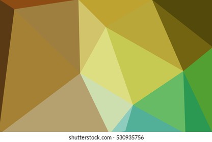 Multicolor green, yellow, orange polygonal illustration, which consist of triangles. Geometric background in Origami style with gradient. Triangular design for your business.