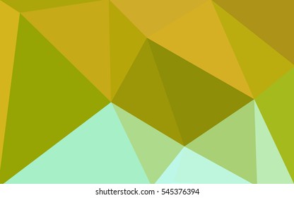 Multicolor green, yellow, orange polygonal illustration, which consist of triangles. Geometric background in Origami style with gradient. Triangular design for your business.
