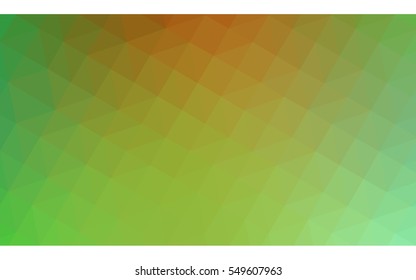 Multicolor green, yellow, orange polygonal illustration, which consist of triangles. Geometric background in Origami style with gradient. Triangular design for your business.