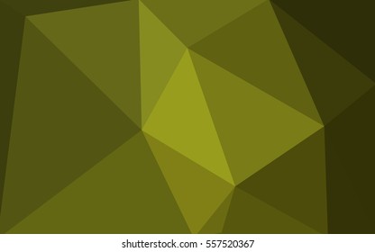 Multicolor green, yellow, orange polygonal illustration, which consist of triangles. Geometric background in Origami style with gradient. Triangular design for your business.