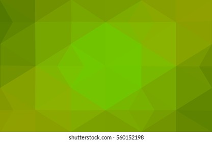 Multicolor green, yellow, orange polygonal illustration, which consist of triangles. Geometric background in Origami style with gradient. Triangular design for your business.