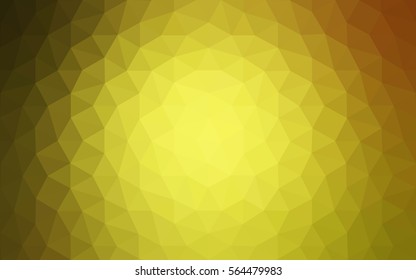 Multicolor green, yellow, orange polygonal illustration, which consist of triangles. Geometric background in Origami style with gradient. Triangular design for your business.