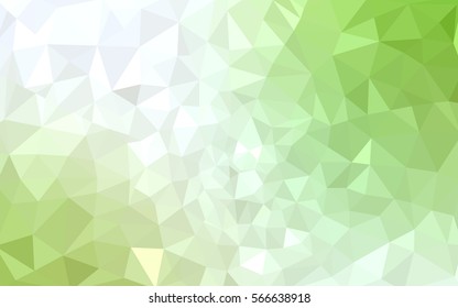 Multicolor green, yellow, orange polygonal illustration, which consist of triangles. Geometric background in Origami style with gradient. Triangular design for your business.