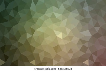 Multicolor green, yellow, orange polygonal illustration, which consist of triangles. Geometric background in Origami style with gradient. Triangular design for your business.
