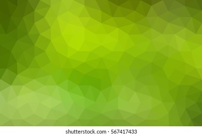 Multicolor green, yellow, orange polygonal illustration, which consist of triangles. Geometric background in Origami style with gradient. Triangular design for your business.