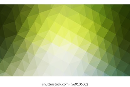 Multicolor green, yellow, orange polygonal illustration, which consist of triangles. Geometric background in Origami style with gradient. Triangular design for your business.