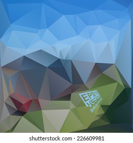 Multicolor ( Green,Blue ) Design Templates. Geometric Triangular Abstract Modern Vector Background. 